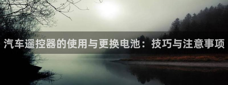 优发国际游戏网站：汽车遥控器的使用与更换电池：技巧与注意事项