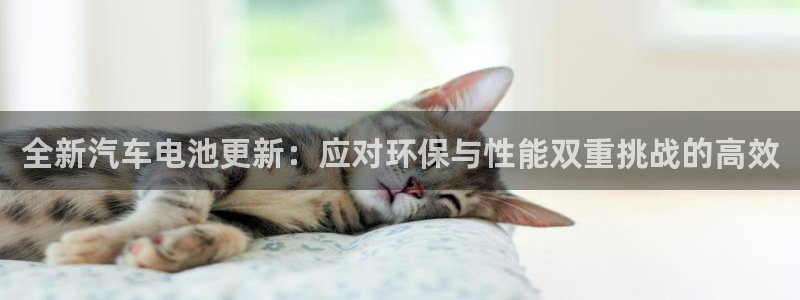 优发国际官网入口app下载：全新汽车电池更新：应对环保与性能双重挑战的高效
