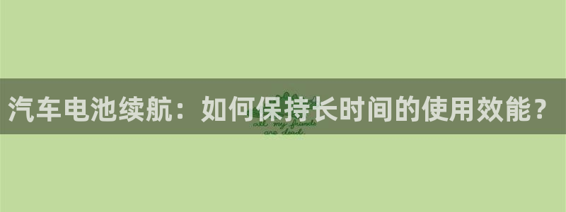 优发国际官网是多少号码：汽车电池续航：如何保持长时间的使用效能？